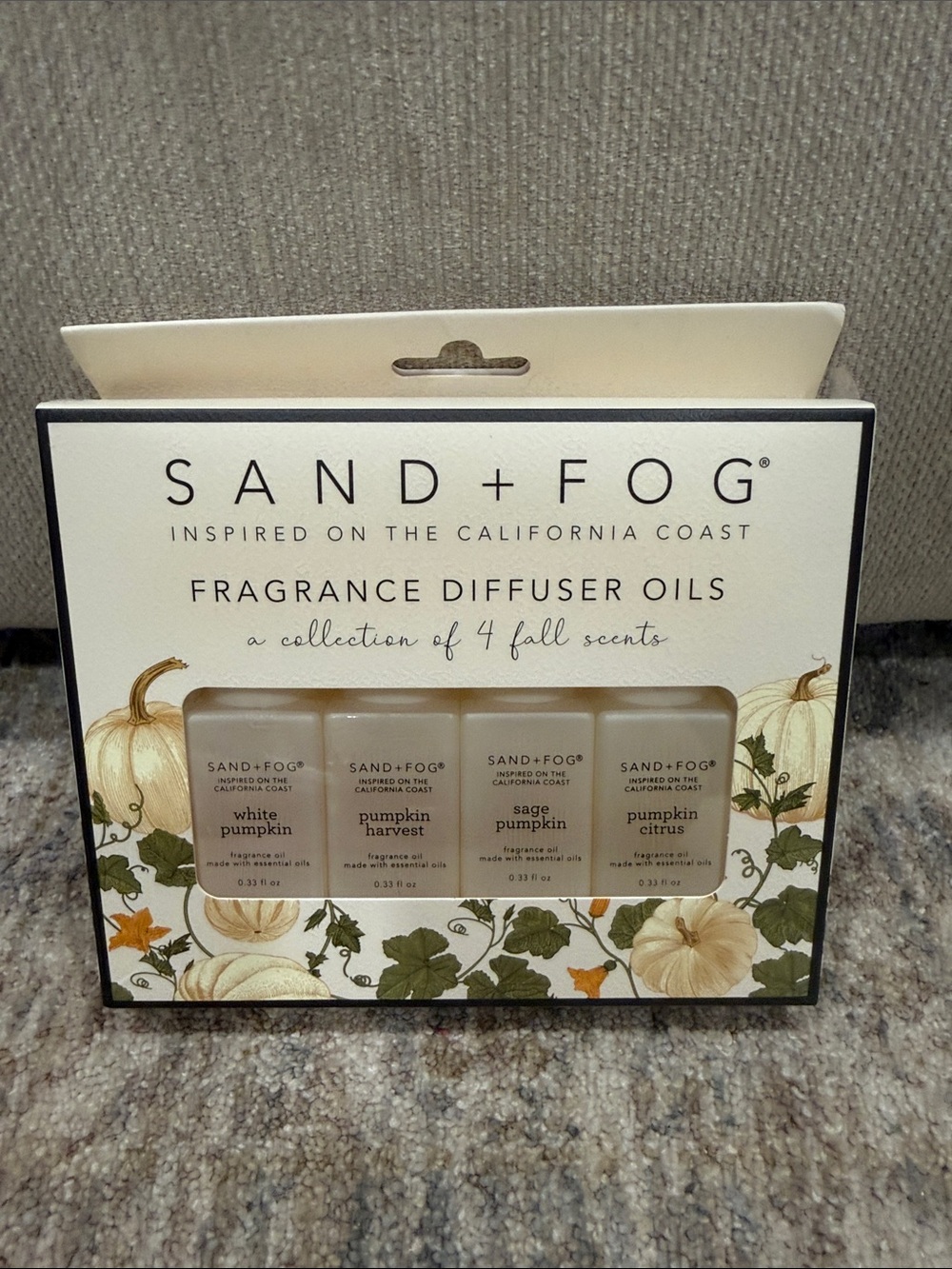 SAND+FOG Fall Fragrance Diffuser Oils - Cream & Sage Pumpkin Collection